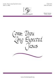Come, Thou Long Expected Jesus SAB choral sheet music cover Thumbnail